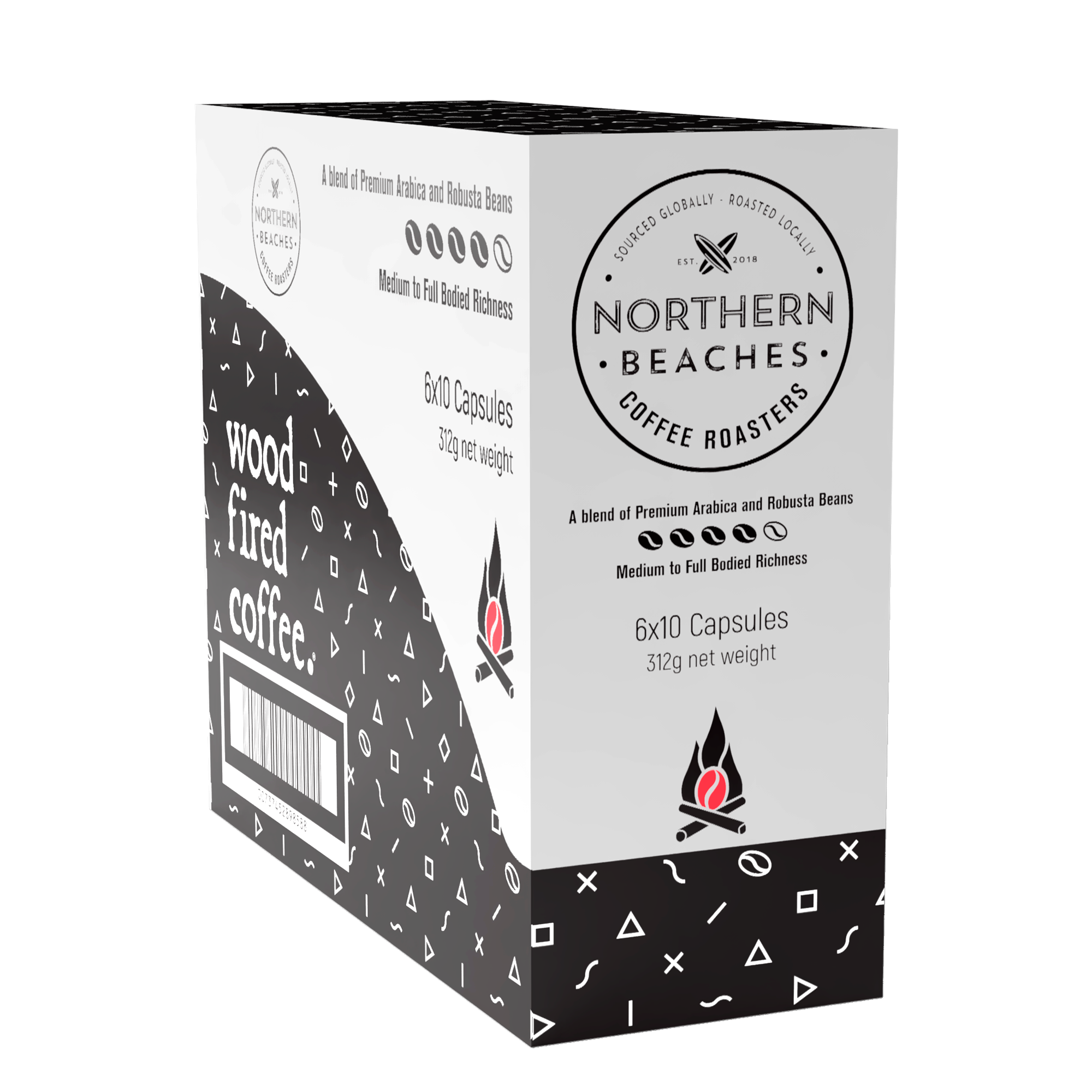 Wood Fired Coffee Capsules (Nespresso Compatible) - 60 Capsule Carton